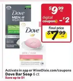 Winn Dixie Dove Bar Soap offer