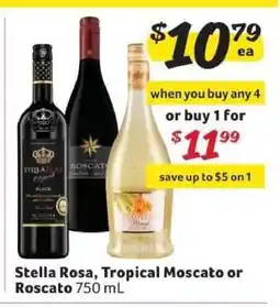Winn Dixie Stella Rosa, Tropical Moscato or Roscato offer