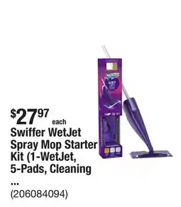 The Home Depot Swiffer WetJet Spray Mop Starter Kit (1-WetJet, 5-Pads, Cleaning Solution and Batteries) offer