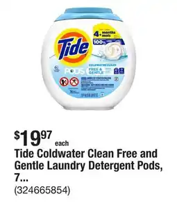 The Home Depot Tide Coldwater Clean Free and Gentle Laundry Detergent Pods, 76-Count offer