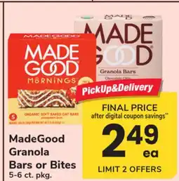 ACME MadeGood Granola Bars or Bites offer