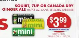 Smart & Final SQUIRT, 7UP OR CANADA DRY GINGER ALE offer