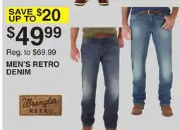 Dunham's Sports WRANGLER MEN'S RETRO DENIM offer