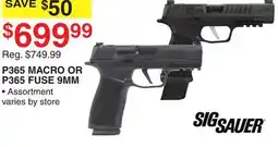 Dunham's Sports SIG SAUER P365 MACRO OR P365 FUSE 9MM offer