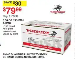 Dunham's Sports WINCHESTER 5.56 OR 223 FMJ AMMO offer
