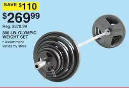 Dunham's Sports 300 LB. OLYMPIC WEIGHT SET offer
