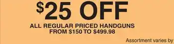 Dunham's Sports ALL REGULAR PRICED HANDGUNS offer