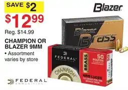 Dunham's Sports CHAMPION OR BLAZER 9MM offer