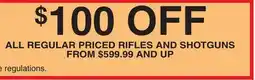 Dunham's Sports RIFLES AND SHOTGUNS offer