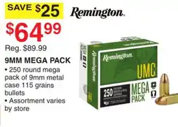 Dunham's Sports REMINGTON 9MM MEGA PACK offer