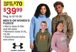 Dunham's Sports MEN'S OR WOMEN'S FLEECE offer