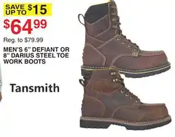 Dunham's Sports MEN'S 6 DEFIANT OR 8 DARIUS STEEL TOE WORK BOOTS offer