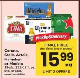 Safeway Corona, Stella Artois, Heineken or Modelo offer
