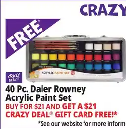 Ocean State Job Lot 40 Pc. Daler Rowney Acrylic Paint Set offer