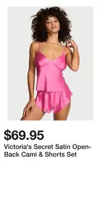 Victoria's Secret Victoria's Secret Satin Open-Back Cami & Shorts Set offer