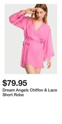 Victoria's Secret Dream Angels Chiffon & Lace Short Robe offer