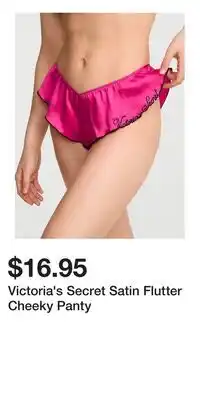 Victoria's Secret Victoria's Secret Satin Flutter Cheeky Panty offer