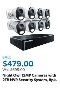 Sam's Club Night Owl 12MP Cameras with 2TB NVR Security System, 8pk offer