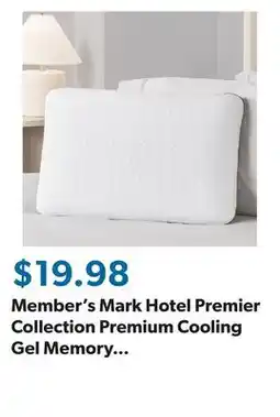 Sam's Club Member's Mark Hotel Premier Collection Premium Cooling Gel Memory Foam Pillow, Assorted Sizes offer