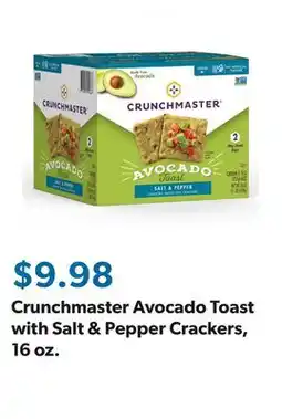 Sam's Club Crunchmaster Avocado Toast with Salt & Pepper Crackers, 16 oz offer