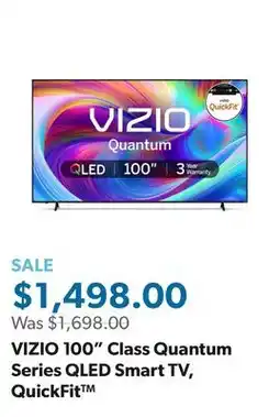 Sam's Club VIZIO 100 Class Quantum Series QLED Smart TV, QuickFit offer