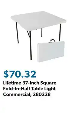 Sam's Club Lifetime 37-Inch Square Fold-In-Half Table Light Commercial, 280228 offer