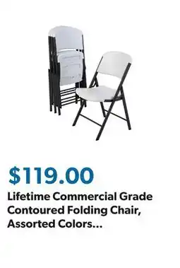 Sam's Club Lifetime Commercial Grade Contoured Folding Chair, Assorted Colors offer