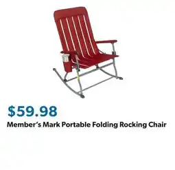 Sam's Club Member's Mark Portable Folding Rocking Chair offer