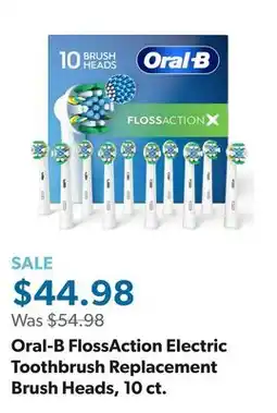 Sam's Club Oral-B FlossAction Electric Toothbrush Replacement Brush Heads, 10 ct offer