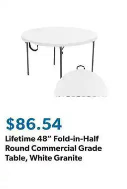 Sam's Club Lifetime 48 Fold-in-Half Round Commercial Grade Table, White Granite offer