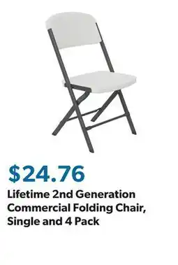 Sam's Club Lifetime 2nd Generation Commercial Folding Chair, Single and offer