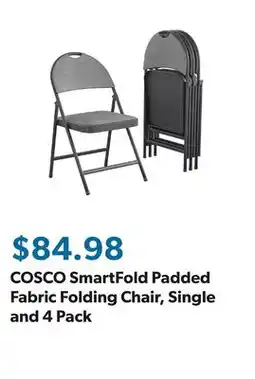 Sam's Club COSCO SmartFold Padded Fabric Folding Chair, Single and offer