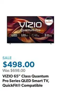 Sam's Club VIZIO 65 Class Quantum Pro Series QLED Smart TV, QuickFit Compatible offer