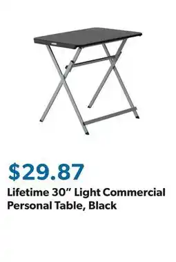 Sam's Club Lifetime 30 Light Commercial Personal Table, Black offer
