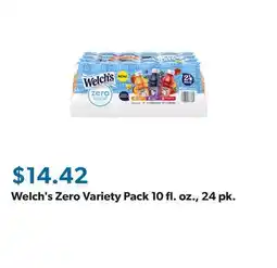 Sam's Club Welch's Zero Variety Pack 10 fl. oz., 24 pk offer
