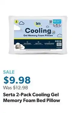 Sam's Club Serta 2-Pack Cooling Gel Memory Foam Bed Pillow offer