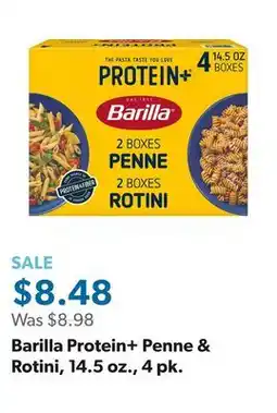 Sam's Club Barilla Protein+ Penne & Rotini, 14.5 oz., 4 pk offer