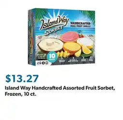 Sam's Club Island Way Handcrafted Assorted Fruit Sorbet, Frozen, 10 ct offer