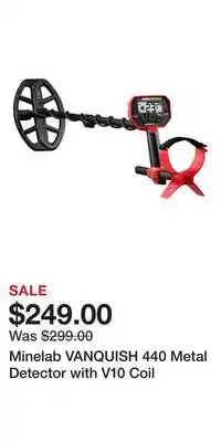 Cabela's Minelab VANQUISH 440 Metal Detector with V10 Coil offer