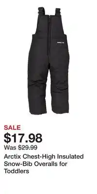 Cabela's Arctix Chest-High Insulated Snow-Bib Overalls for Toddlers offer