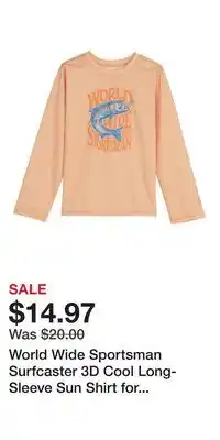 Cabela's World Wide Sportsman Surfcaster 3D Cool Long-Sleeve Sun Shirt for Toddlers offer