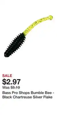 Cabela's Bass Pro Shops Bumble Bee - Black Chartreuse Silver Flake offer