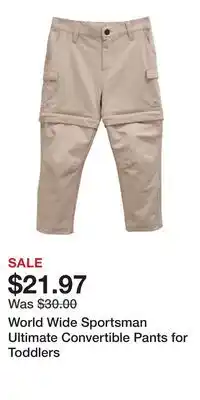 Cabela's World Wide Sportsman Ultimate Convertible Pants for Toddlers offer