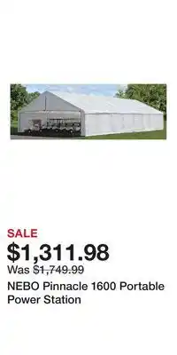 Cabela's NEBO Pinnacle 1600 Portable Power Station offer