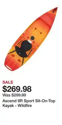 Cabela's Ascend 9R Sport Sit-On-Top Kayak - Wildfire offer