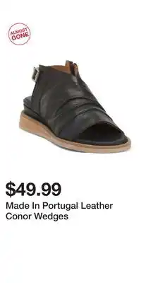 TJ Maxx Made In Portugal Leather Conor Wedges offer
