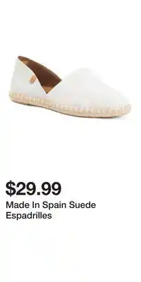 TJ Maxx Made In Spain Suede Espadrilles offer
