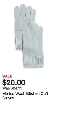 TJ Maxx Merino Wool Stitched Cuff Gloves offer
