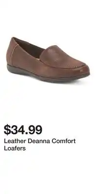TJ Maxx Leather Deanna Comfort Loafers offer