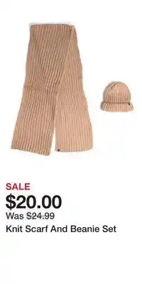 TJ Maxx Knit Scarf And Beanie Set offer